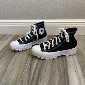 Converse Chuck Taylor Sneakers‎ All Star Lugged High-Top Black Platform 9 Goth